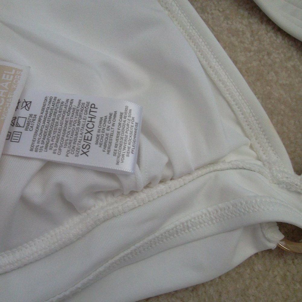 Michael Kors Logo Ring Triangle Halter Iconic Bikini Swimsuit - Picture 6 of 6